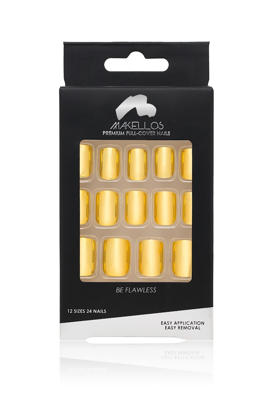 Runway Gold by Makellos; metallic stylish nails Press-On Nails