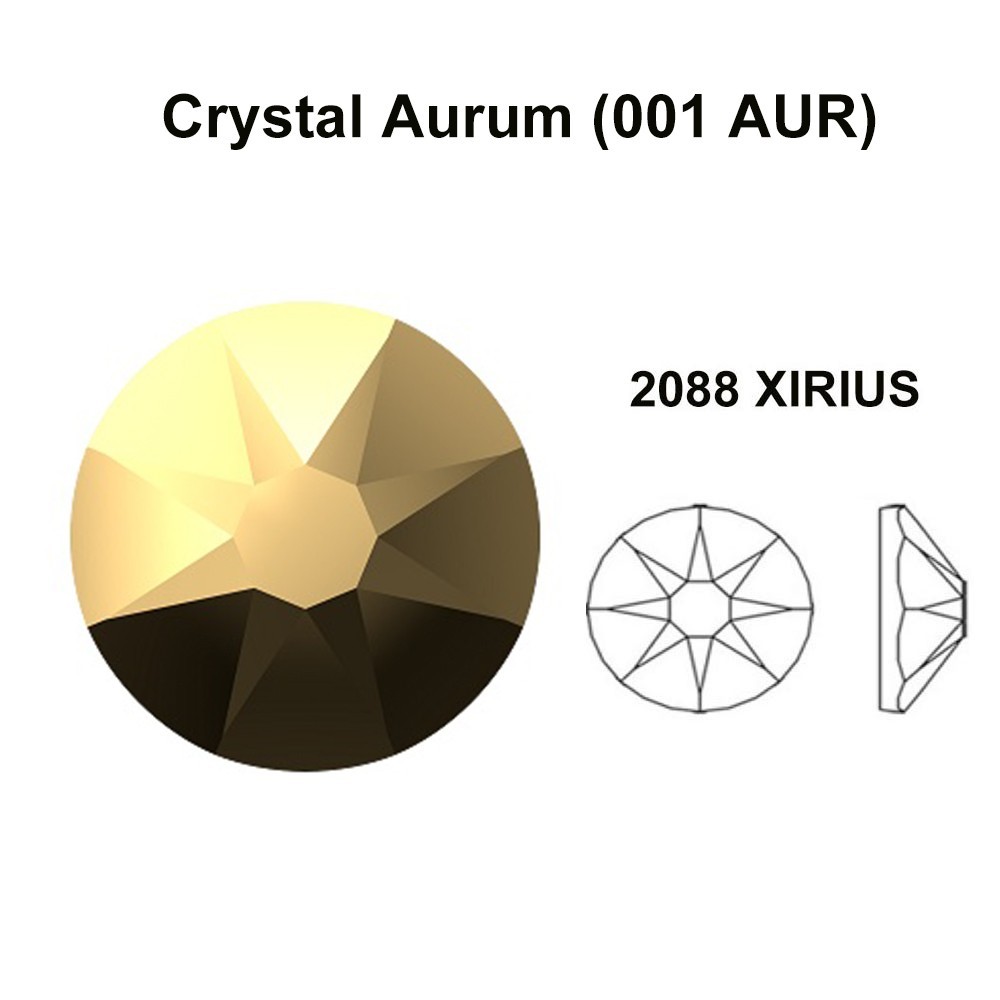 Swarovski 2058/2088 flatbacks rhinestones 144 pcs Crystal AURUM gold (001 AUR)
