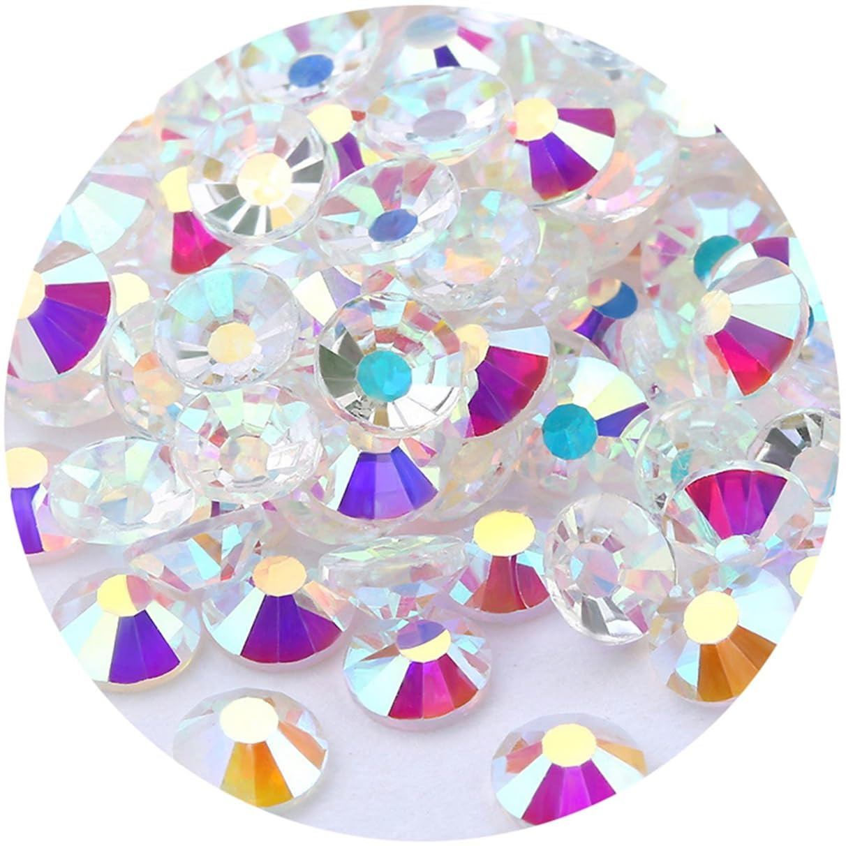 3000 Pieces SS12 3Mm Flatback Rhinestones Clear Glasses round Gems AB Crystals f
