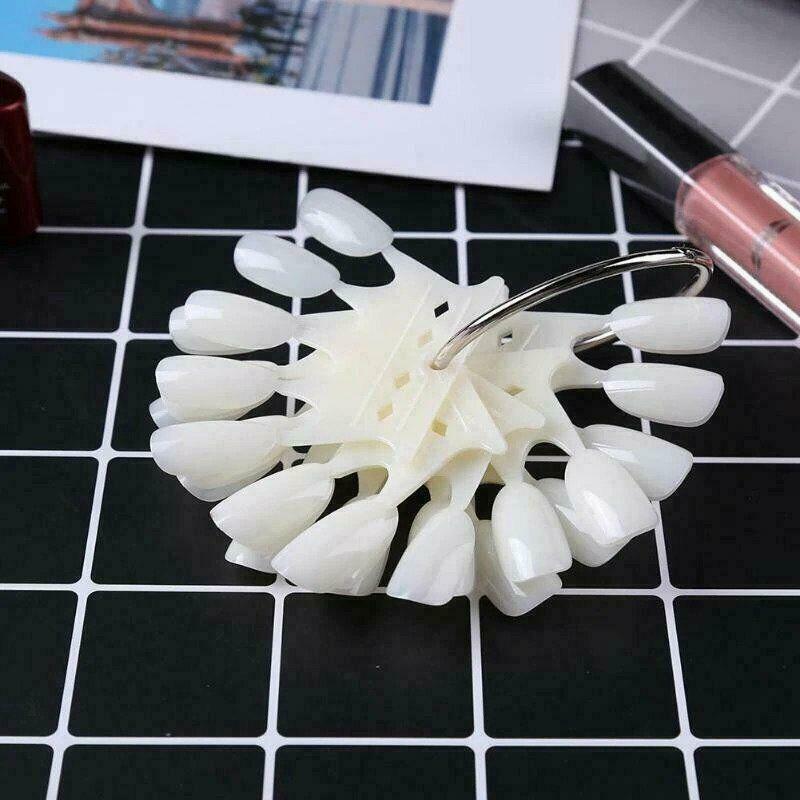 Display Nail Art Fan Polish Practice Pop Tip Sticks Chart Swatches UK SELLER