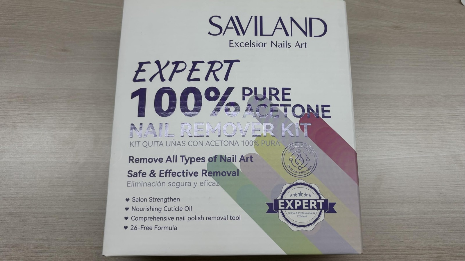 SAVILAND Pure 0.9 Fl Oz (Pack of 9), B-Acetone Nail Polish Remover Kit