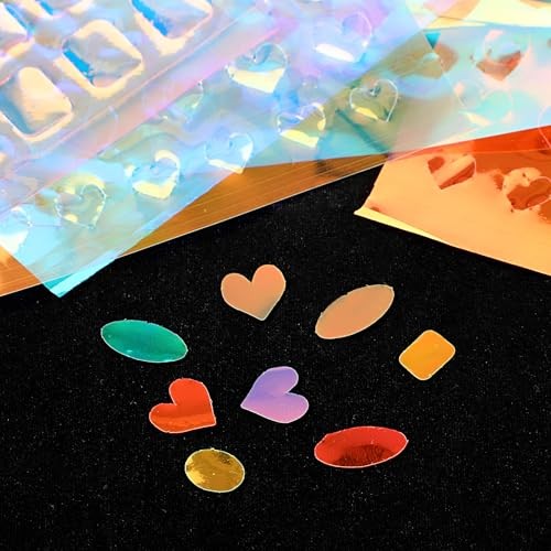 11 Sheets Aurora Nail Foil Laser Stickers Foil Laser Nails Art Stickers Glass