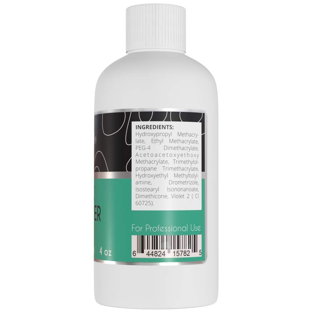 High Clarity 2oz Acrylic Powder with 4oz Liquid Monomer, Non-Yellowing Formula