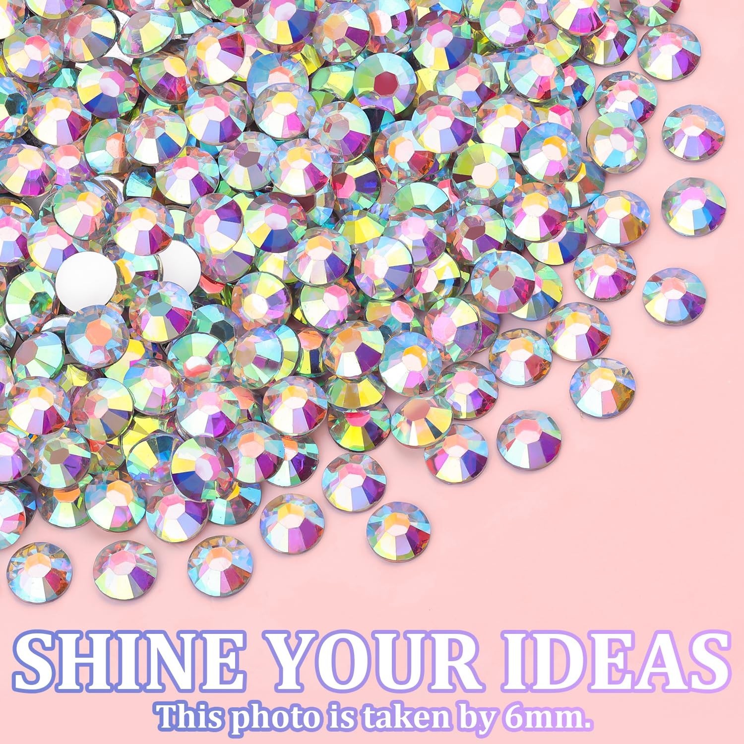 25000 Iridescent Resin Rhinestones Set with Tweezers & B7000 Glue Adornments