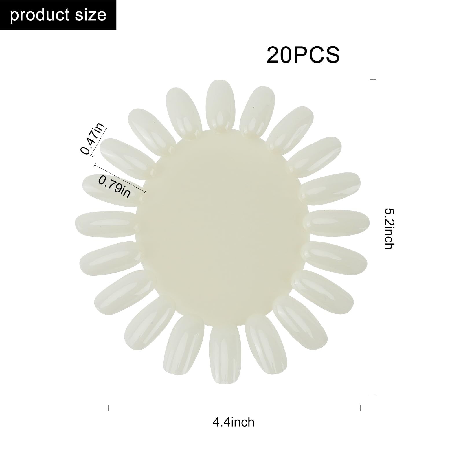 20Pcs False Nail Swatches Wheels Nail Wheel Art Plastic Nail Polish Display W…