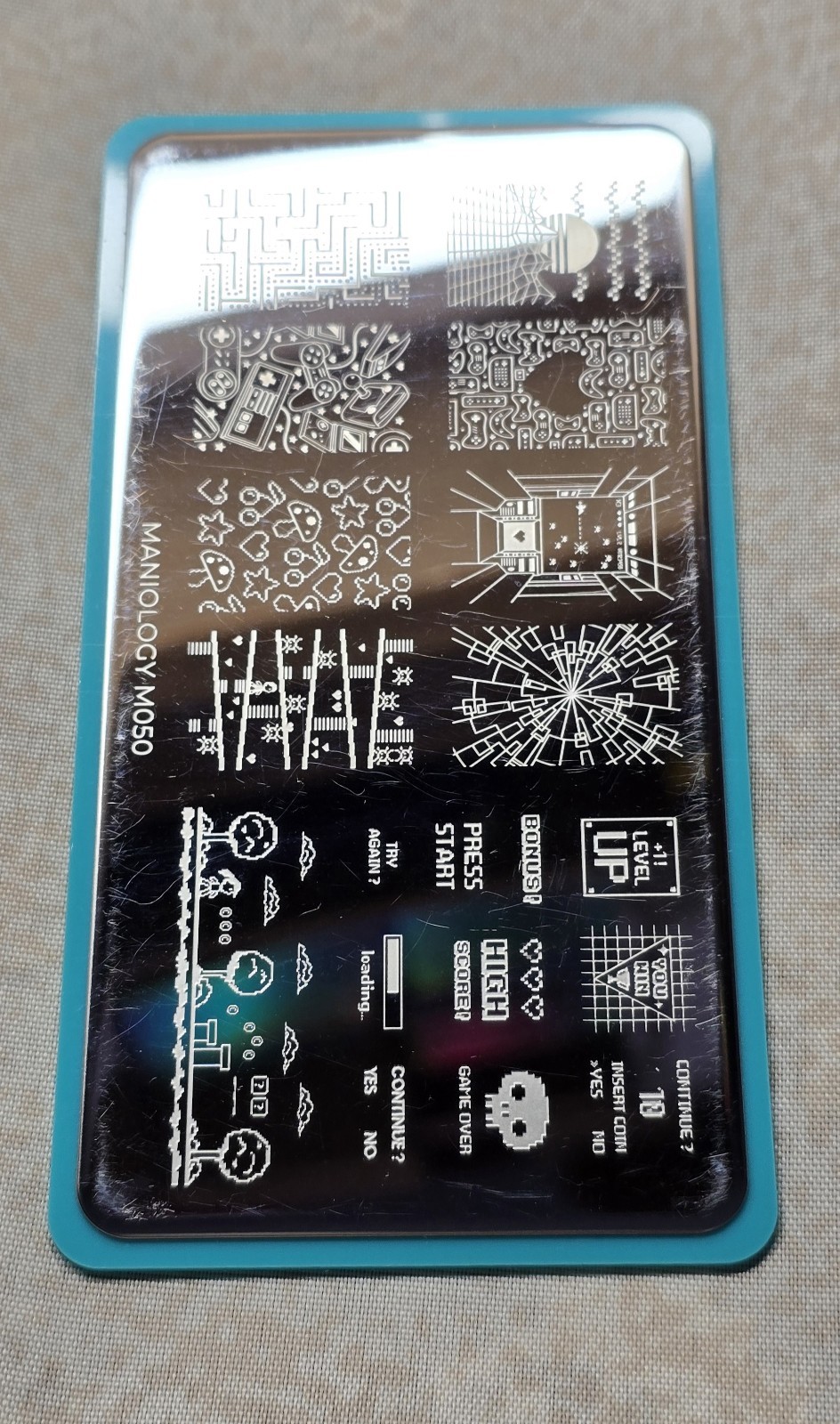 Maniology M050 Arcade Game Pacman Mario Nintendo Space Invaders Nail Stamp Plate