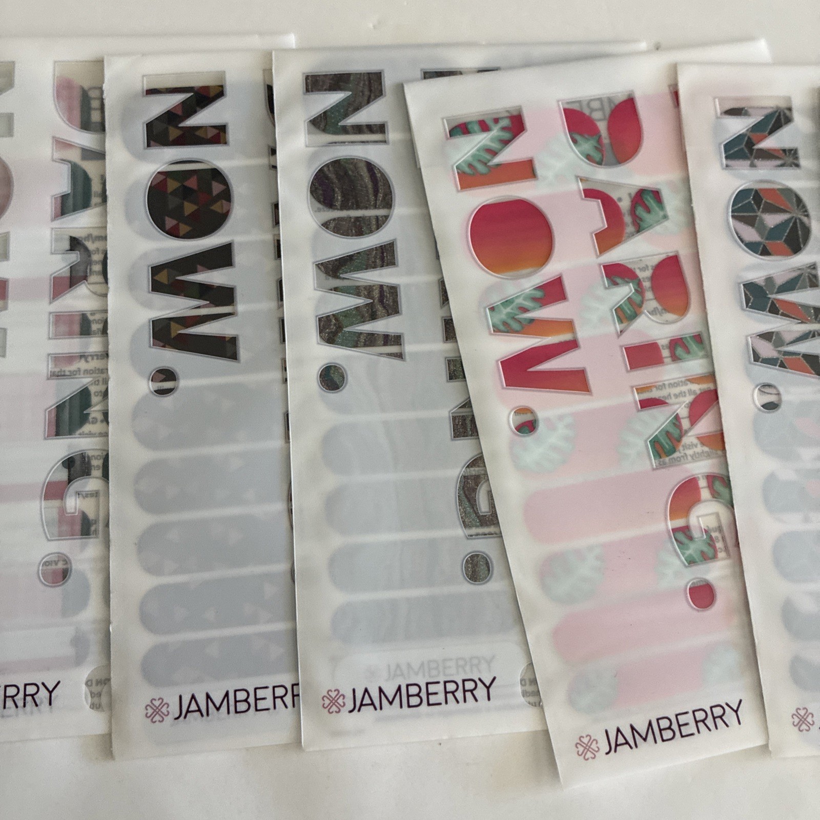 NEW Grab Bag Assorted Mix Multicolor Jamberry Lot Of 23 Full Sheets Nail Wraps