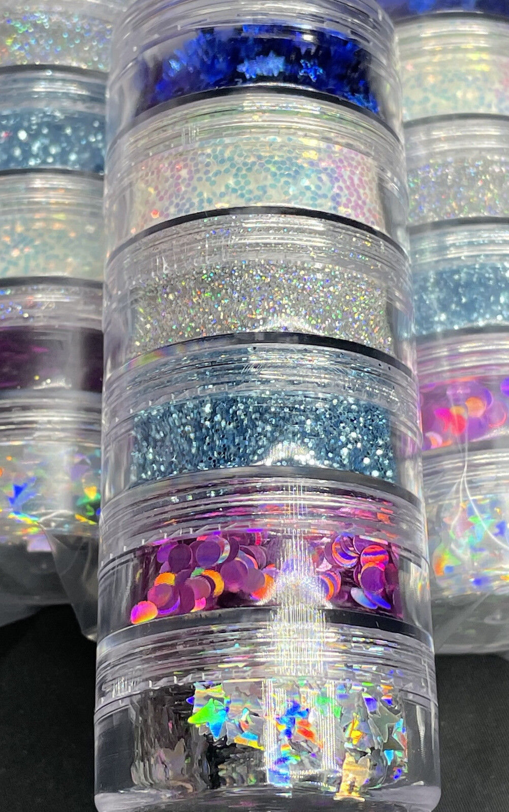 Colorful Nail Glitter Powder Sequins Laser Foils Flakes Nail Art Decoration Tips