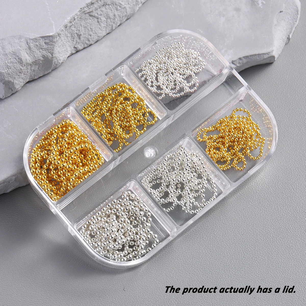 3D Metal Nail Art Chains Gold Silver Nail Decoration Personality Nail Jewelry