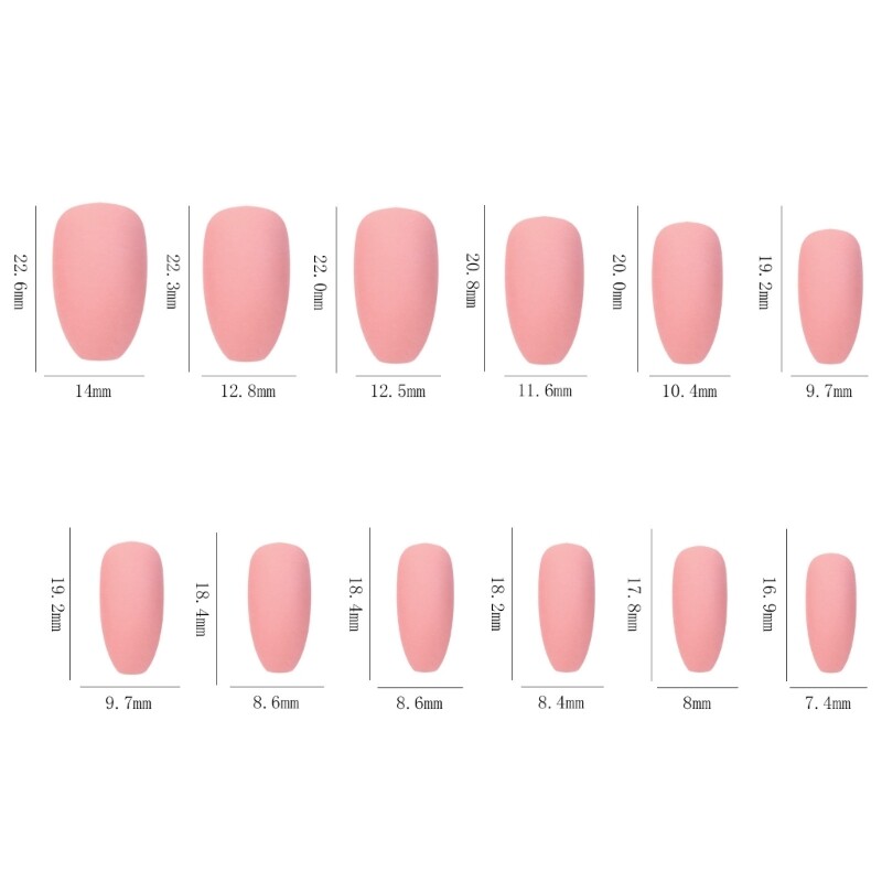 False Nails Straight Full Cover Acrylic Tip Manicure DIY Artificial Fingernails