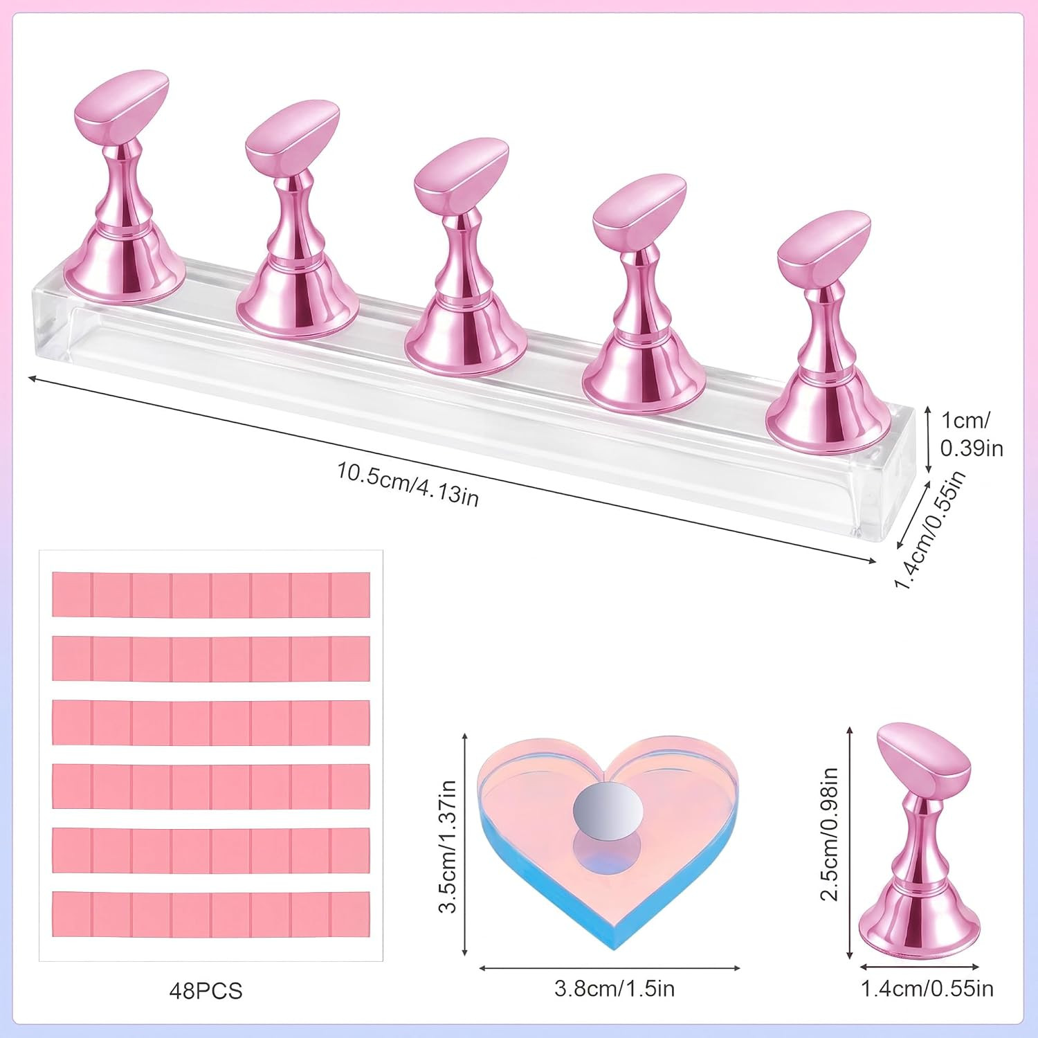 Nail Stand for Press Ons, Magnetic Fake Nail Holder for Painting Nails,Nail Stan