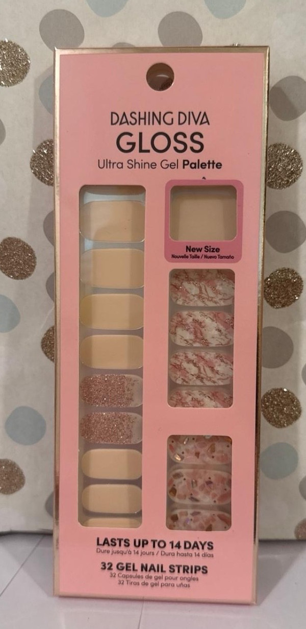 Dashing Diva – Gloss – Ultra Shine Gel, Nail Strips – GS144 Crystal Clear Mini