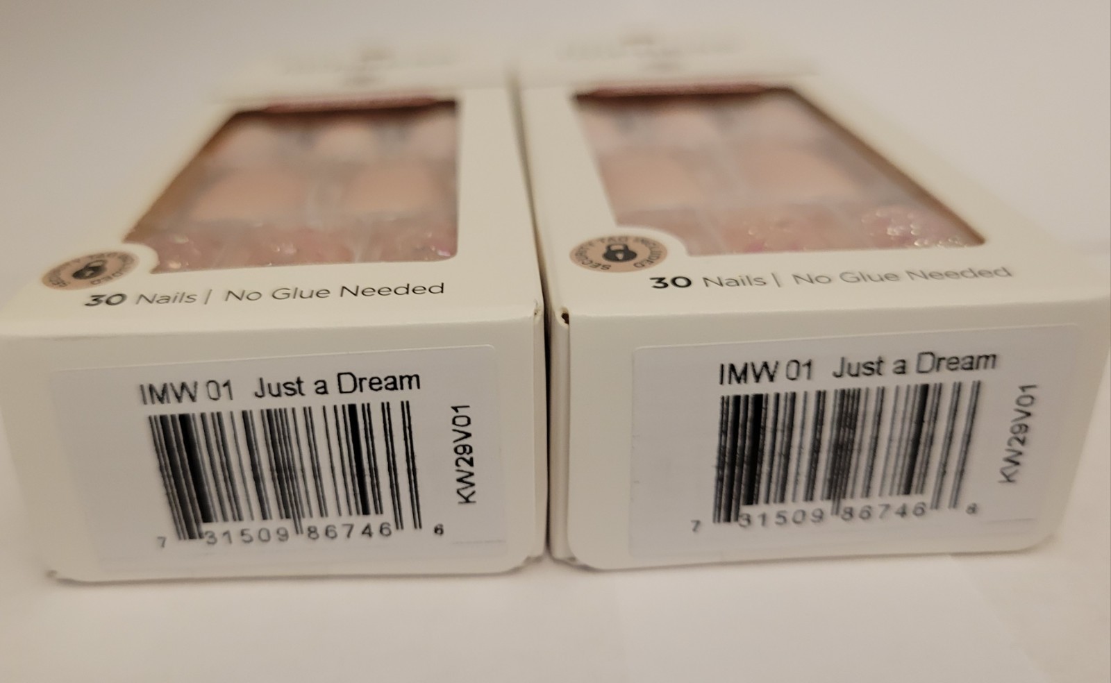 Kiss imPRESS Short Length Pink Nails Just a Dream WIDER Fit x 2 Packs