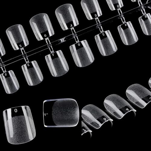 Extra Short Square Fake Nails 504pcs Pre-shape Extra Short Square XS Straight