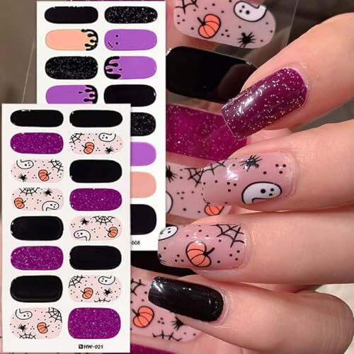 6 Sheets Halloween Nail Art Stickers for Nail Art 3D Halloween Nail Stickers-9