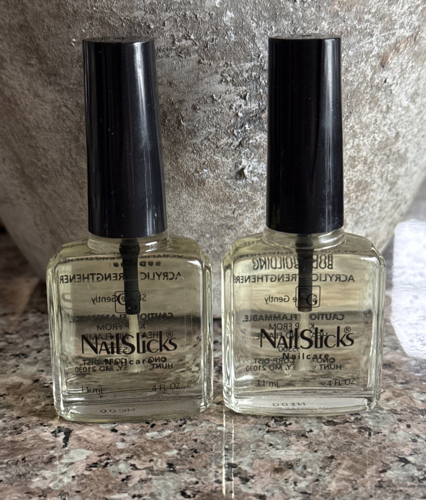 Lot of 2 CoverGirl Nail Slicks Nail Care ~Body Building Acrylic Strengthener