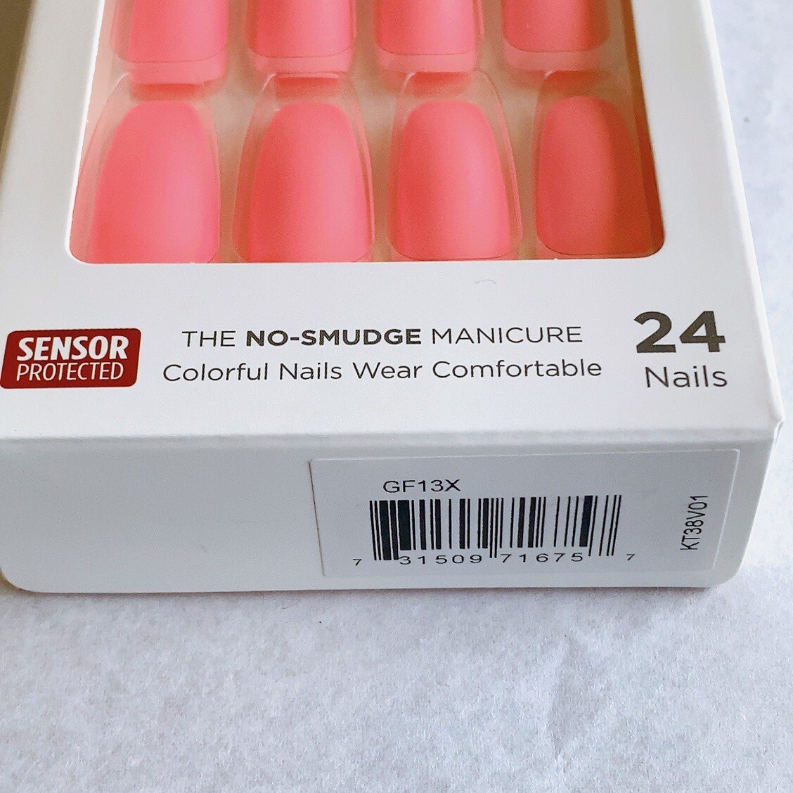 GoldFinger Gel Glam Press On Nails Manicure Pink Neon Coffin Long Glue