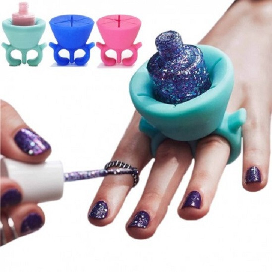 Wearable RIng NAIL POLISH Varnish Bottle Holder UK Buy 1 or More
