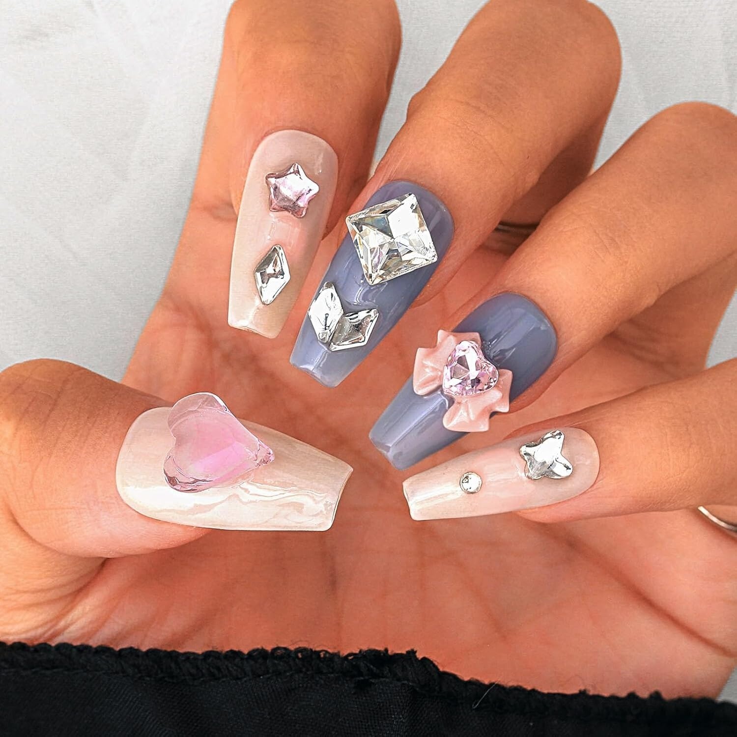 10 Piece 3D Reusable Handmade Press On Nails Eternal Elegance