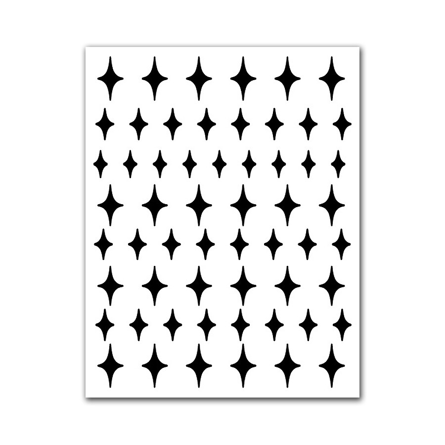 6Pcs Set Nail Art Airbrush Stencils, Spray Templates, Cute Hollow Nail Stickers