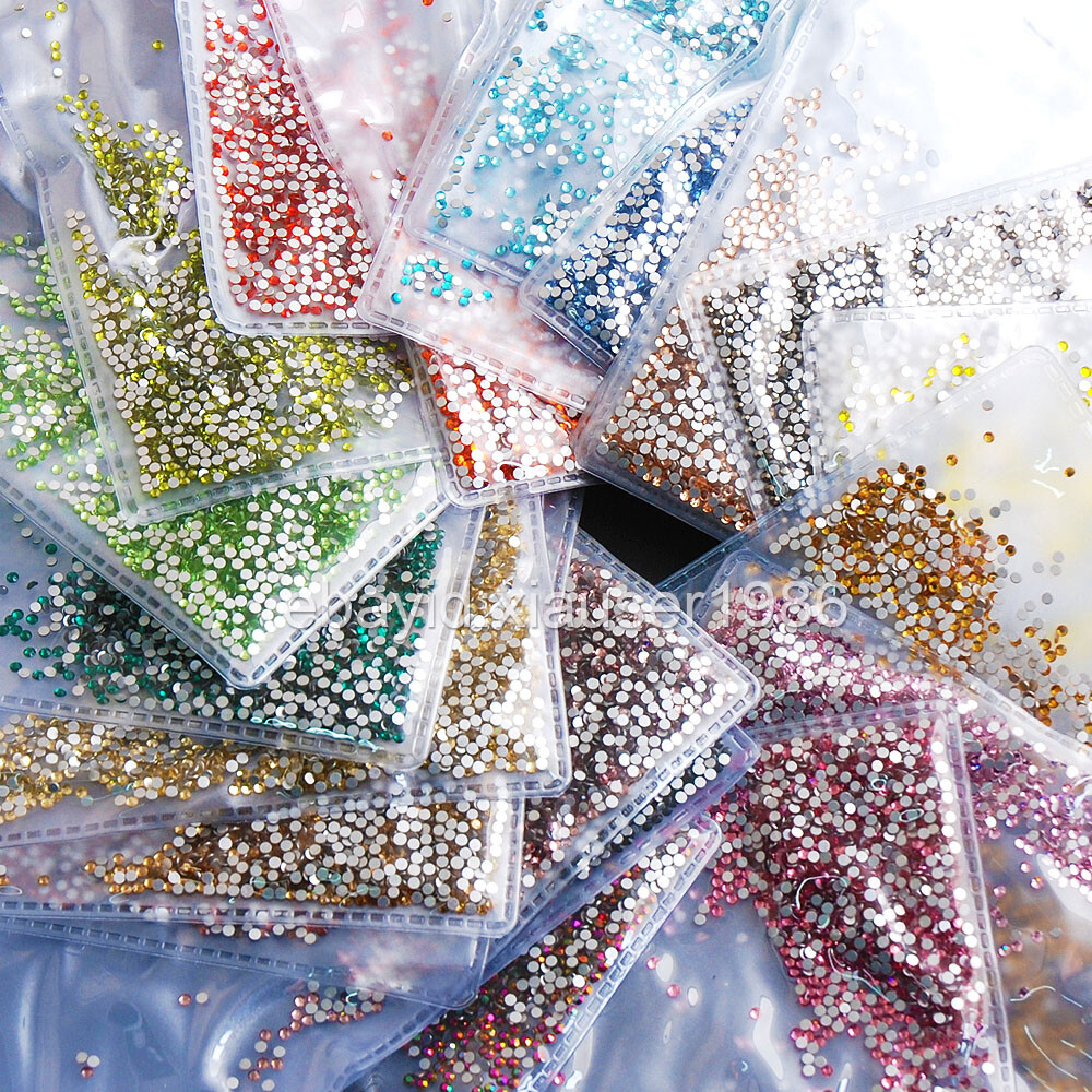 1440p SS3(1.3mm) Glitter Nail Art Rhinestones Flatback Crystals Nails Decoration