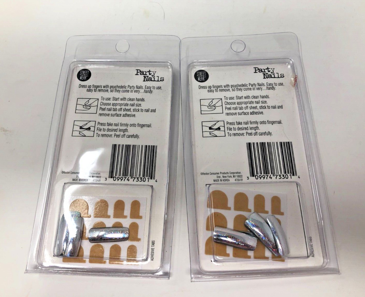 Lot Of 2 Streetwear Party Nails Press On Shade Hologram New
