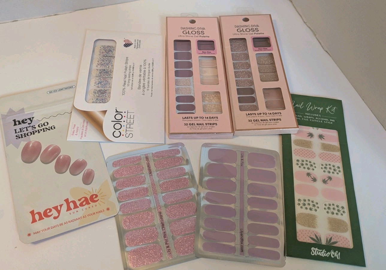 Lot Dashing Diva Lily & Fox Color Street Hey Hae Studio Oh! Nail Strips Wraps