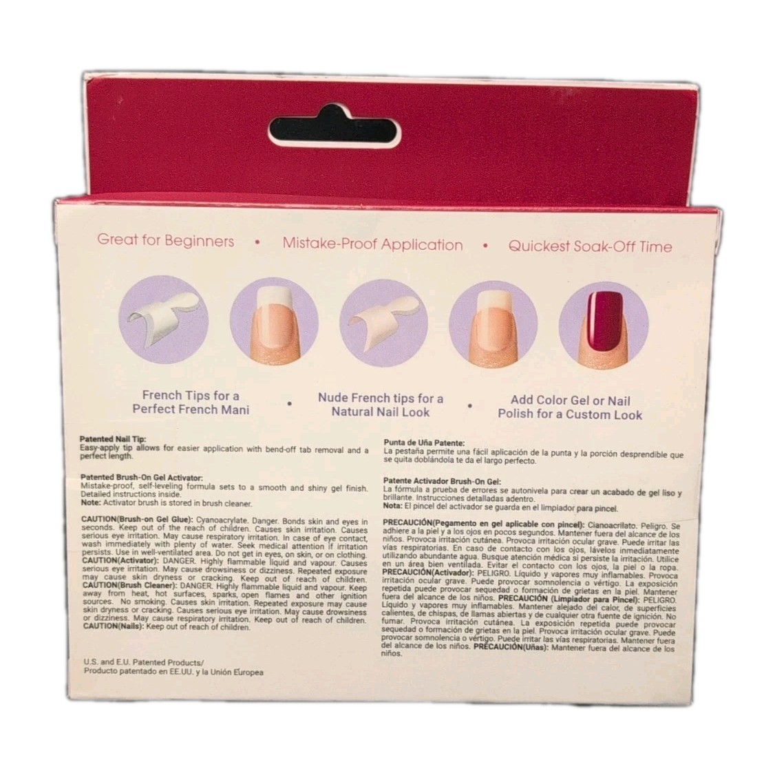 KISS Nail Kit Short Tips French Nude 86617 GNK01 DIY Lot 2 Sets 48 ea PKG