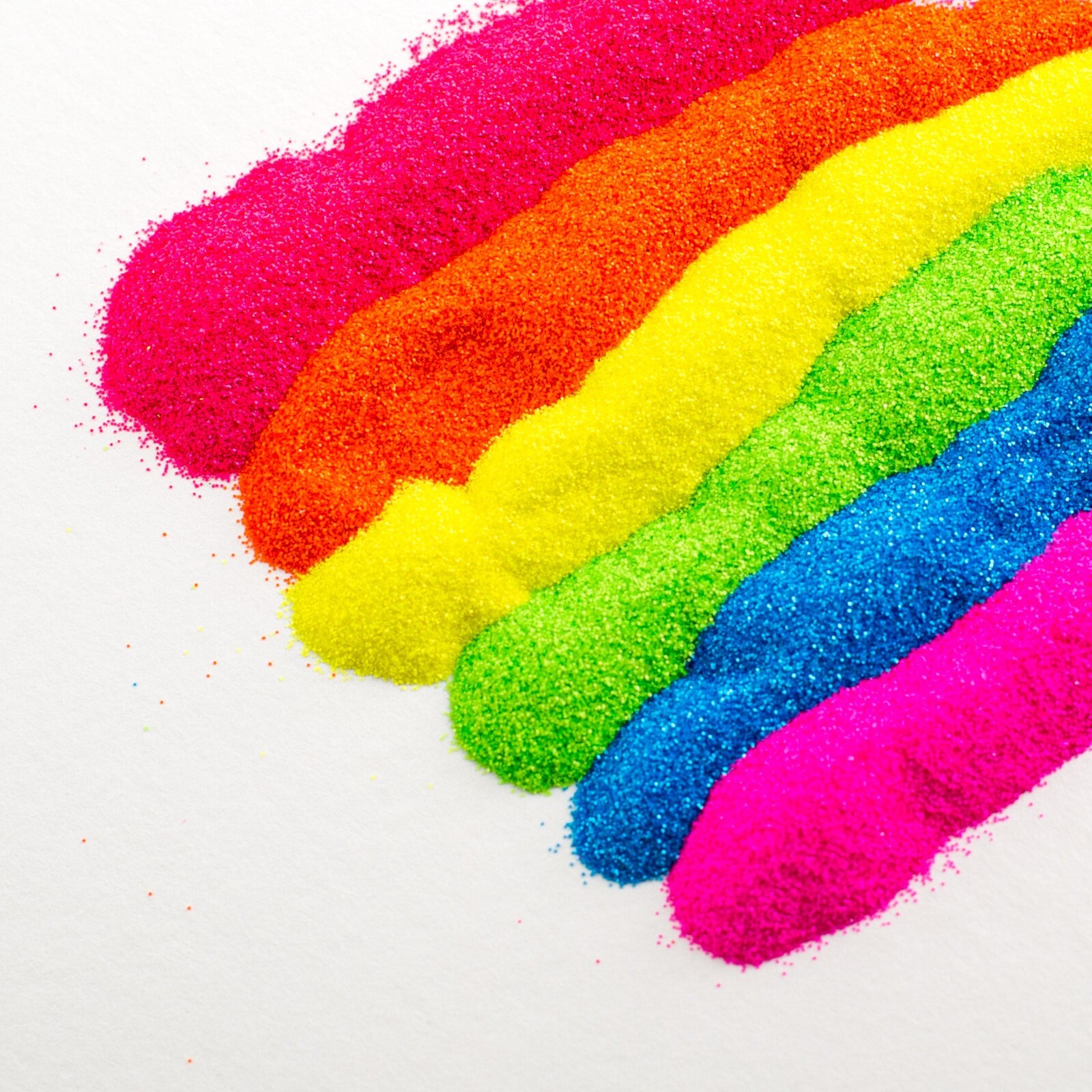 UV reactive Glitter Blacklight, Neon Glitter Powders Pink, Green, Yellow, Blue