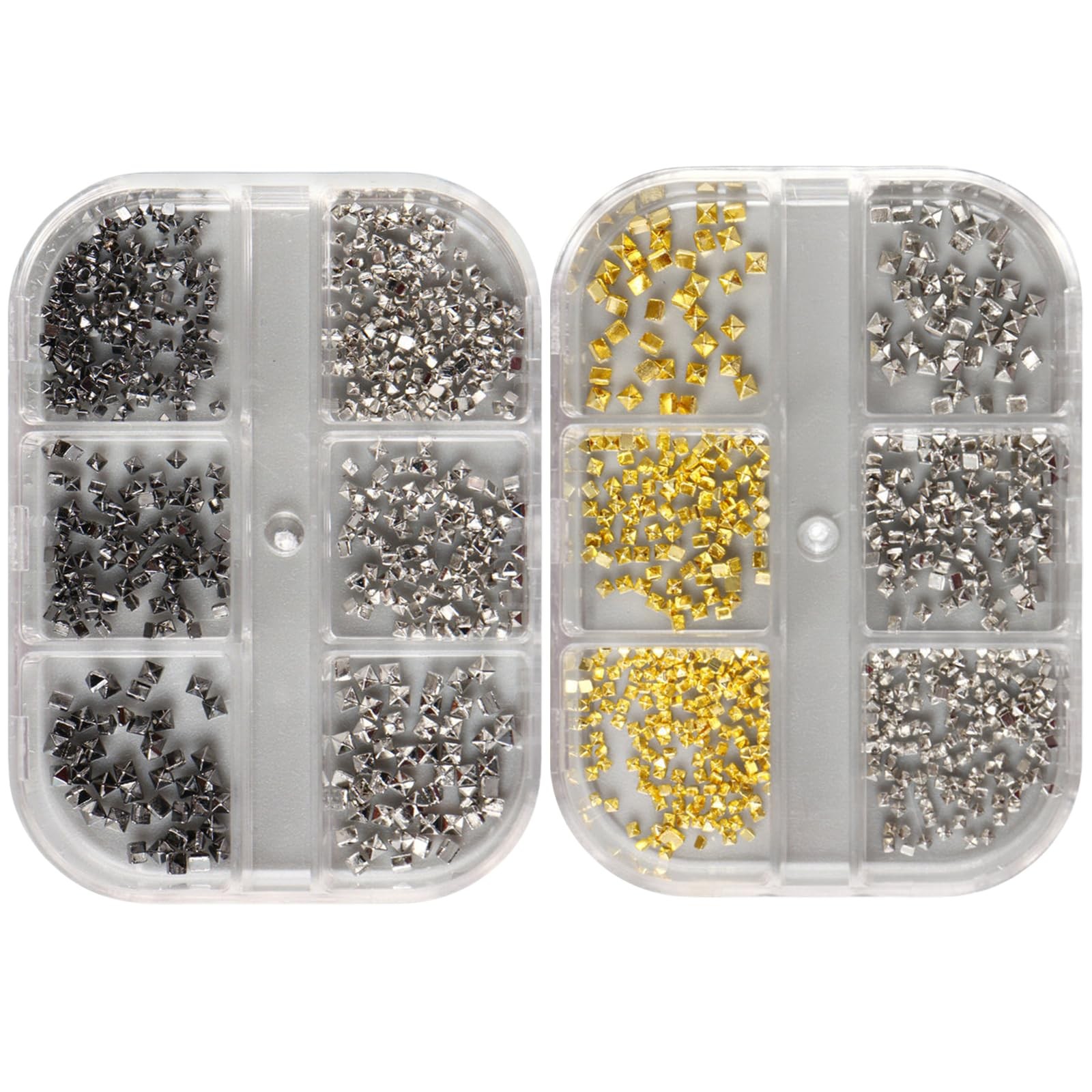 2 Boxes Metal Punk Nail Art Studs, Metalic Spike Studs Nail Art Charms, Alloy…