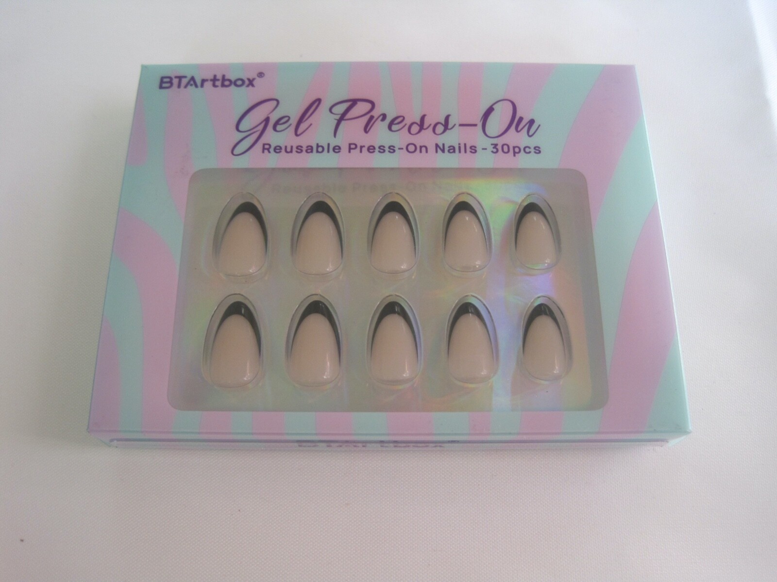 Gel Press – ON Reusable Nails 30 Pieces BT Artbox New
