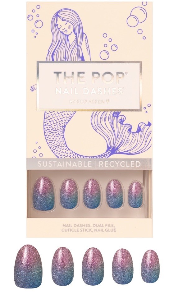 Red Aspen Press On Nails, Short Almond, Self Made Mermaid, Maureen