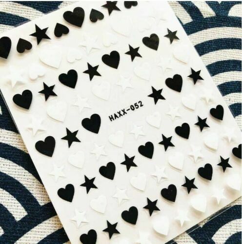 Nail Stickers Art Decal DIY Design Waterproof 3D Butterfly Heart Letters Gold US