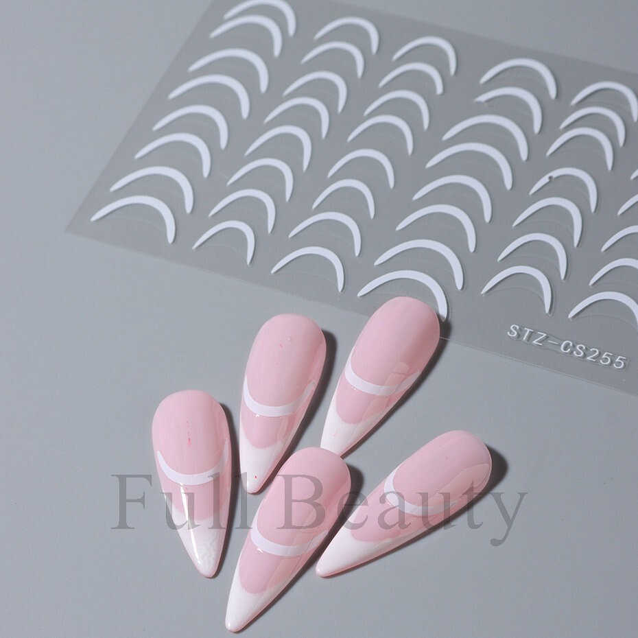 French Line Nail Art Stripe Stickers DIY Designs Stencil Guides Manicure NS2