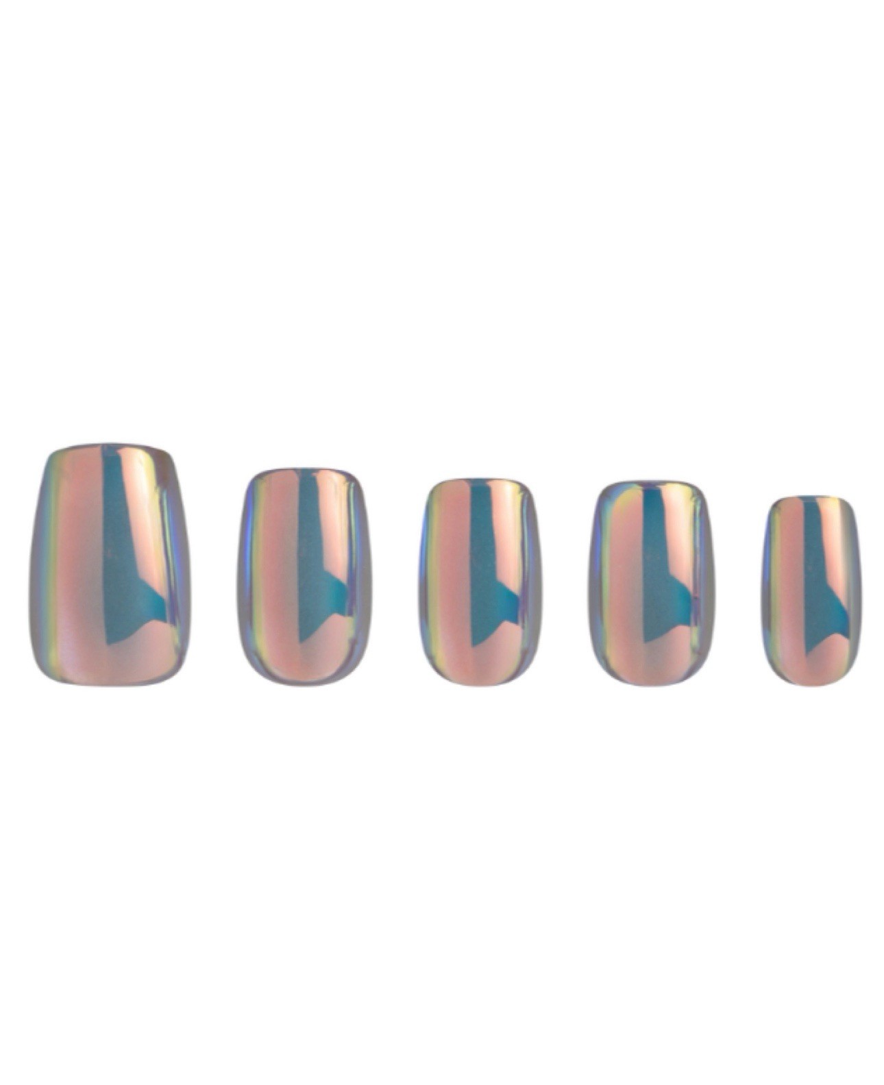 Red Aspen Press On Nails Neon Lights & Starry Nights, Neeve Sq Coffin Glazed B6f