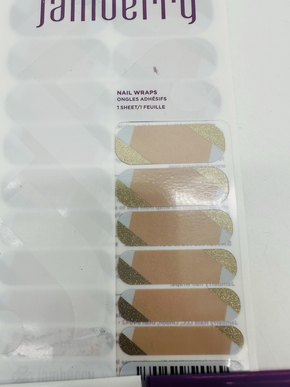 Jamberry Nail Wraps Fun Designs Teal Blue Gold 5 Unique New Complete Sets