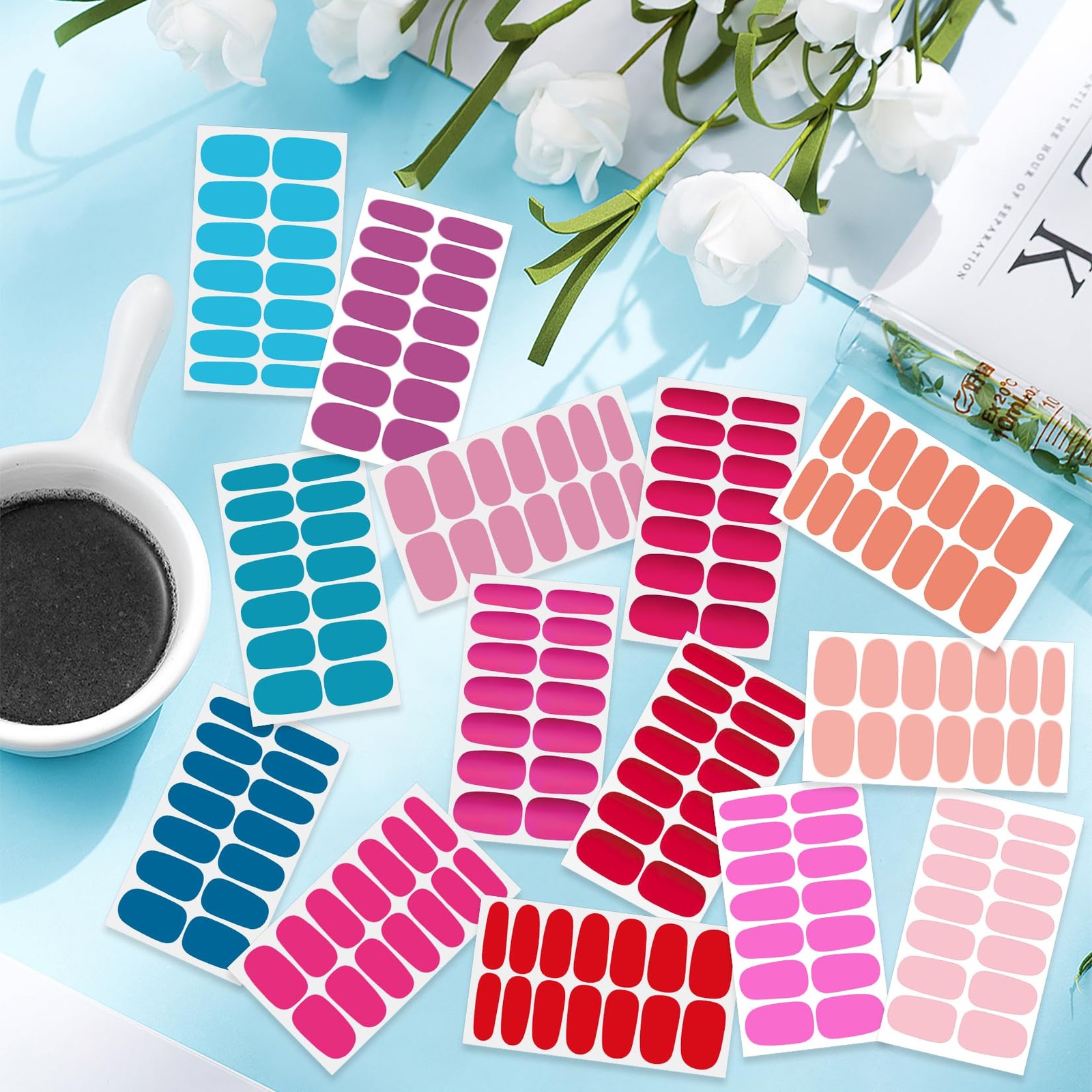24 Sheets 336 Pieces Nail Polish Strips For Women Girls Nail Polish Stickers …