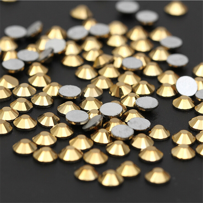 288 720 1440p Aurum Rhinestones FlatBack Glitter Diamond Gems 3D Nail Art Decor