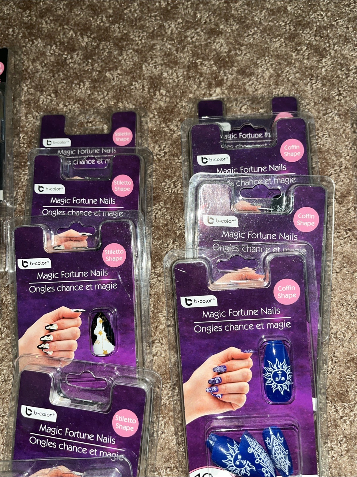 Artificial Nails B-color Multicolor Assorted Glue Not Included 36 Packs Of 12.