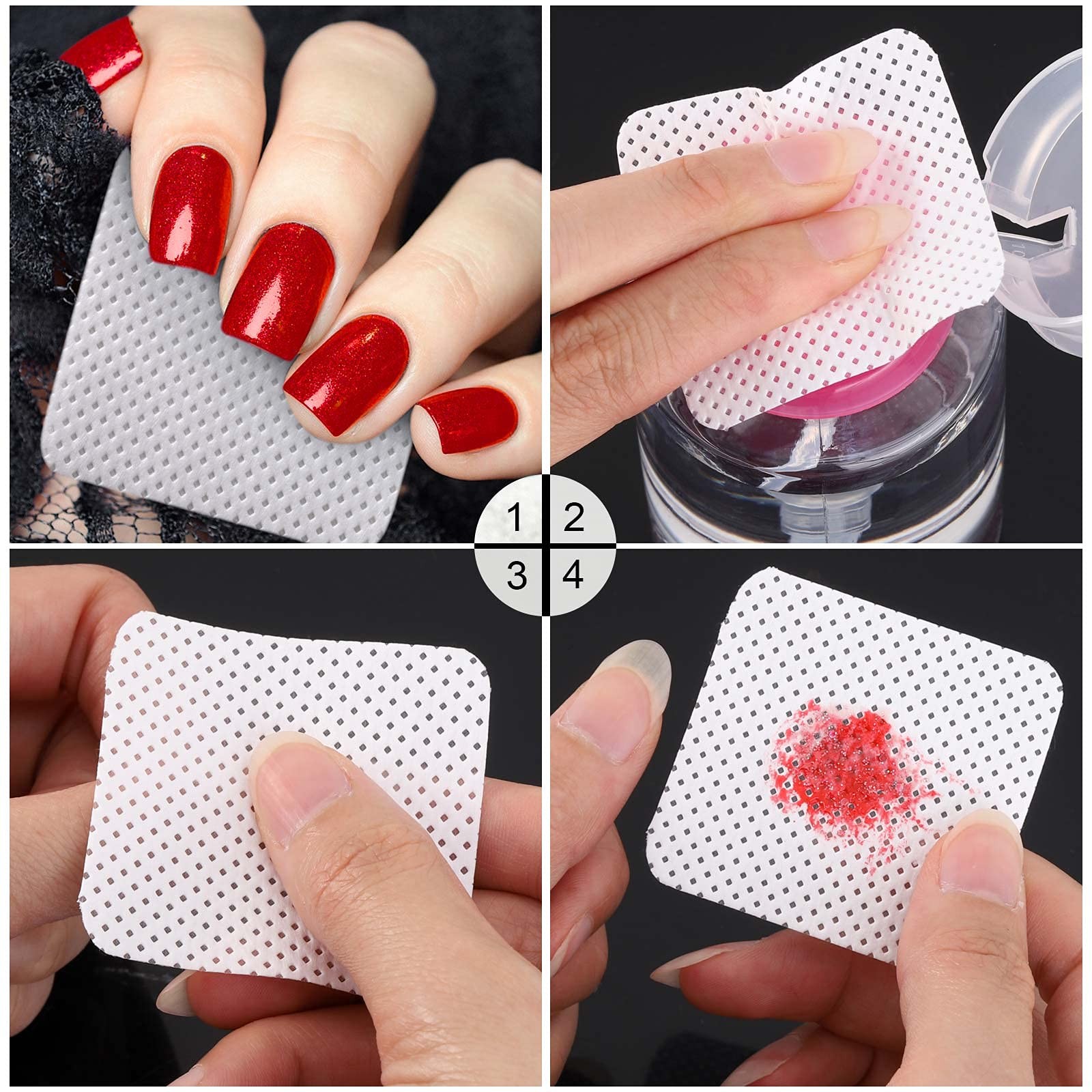 1000Pcs Nail Wipes Lint Free Gel 1000 Count (Pack of 1), 1000