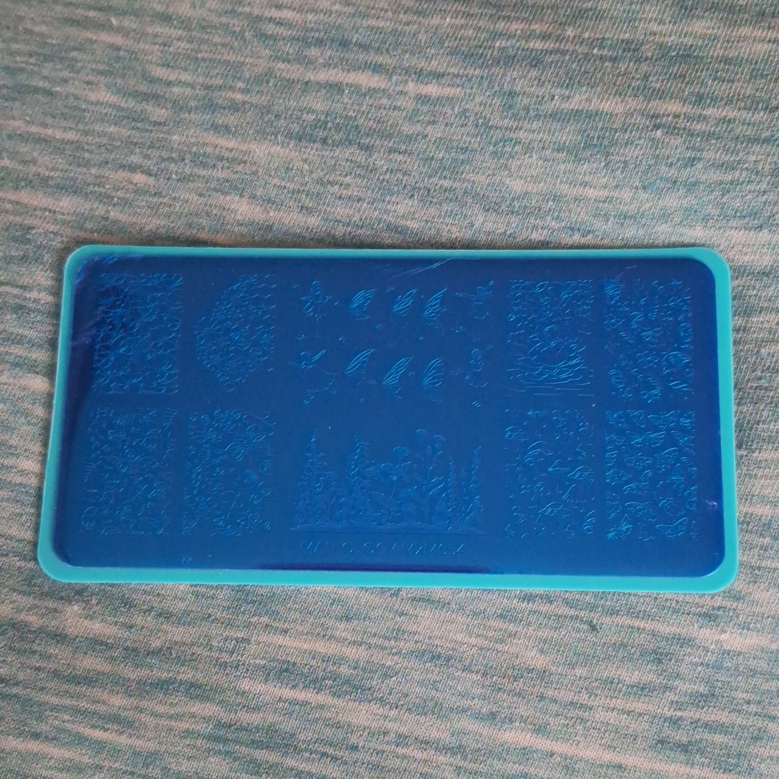 Maniology Nail Art Stamping Plate Blue Metal for Nail Stamping Design