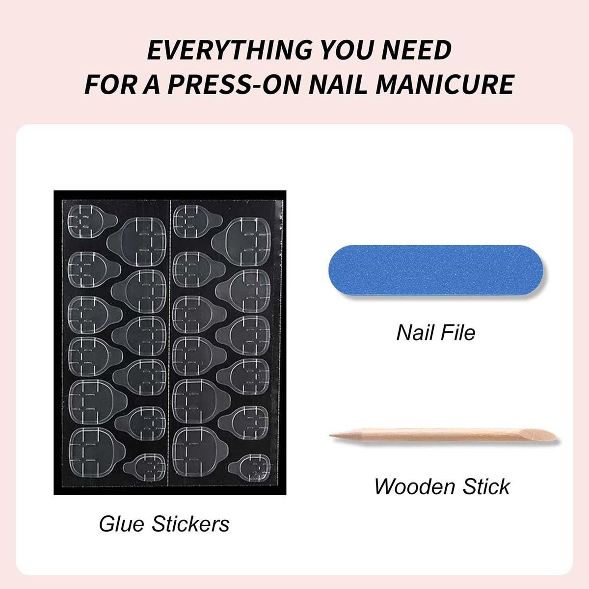 4th of July Press on Nails Short Oval – Red White & Blue French Tip with Stri…