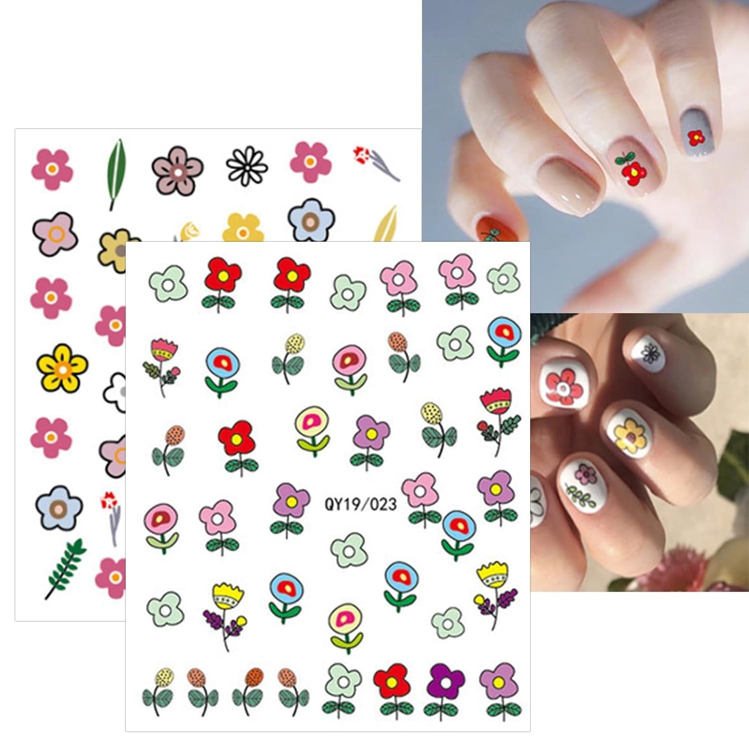 14 Sheets Cute Nail Stickers for Kids Nail Art Stickers Decals Self-Adhesive …
