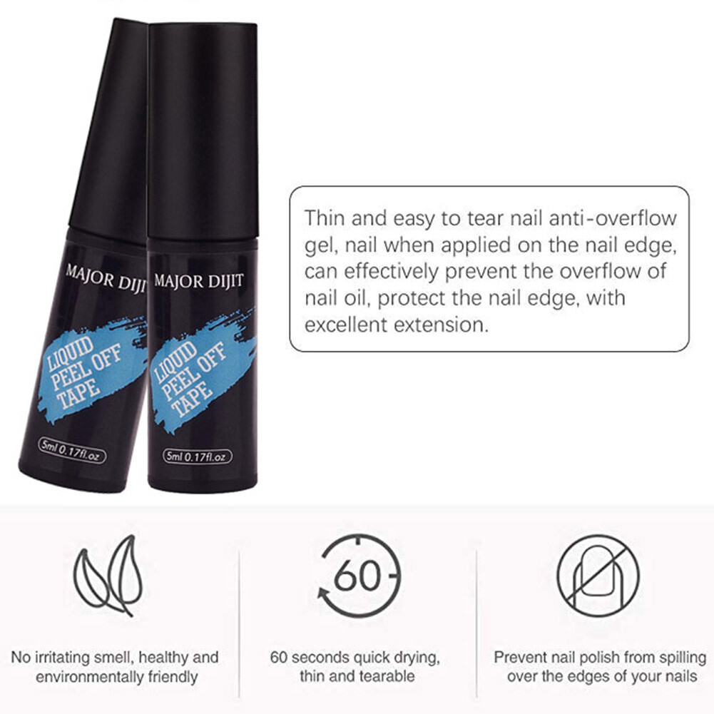 Nail Latex Peel Off Anti Overflow Polish Edge Protection Glue 1pc