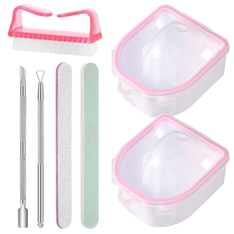 Nail Soaking Bowl,Gel Nail Polishs Remover Kit,Dip Powder Remover Tool,Nail