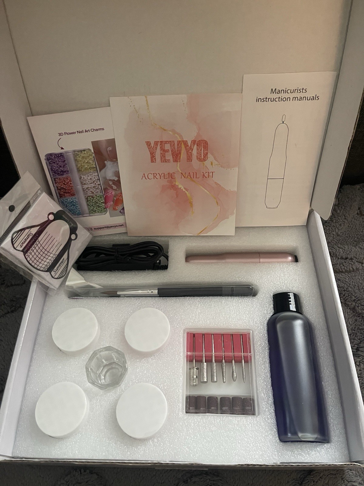 YEVYO Acrylic Nail System. Professional Nail Kit for Acrylic Nails