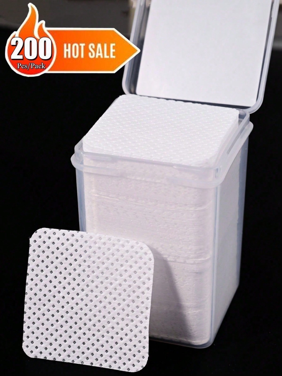 200 Pack Lint Free Nail Wipes Cotton Pads for Gel Polish Makeup Remover Prep