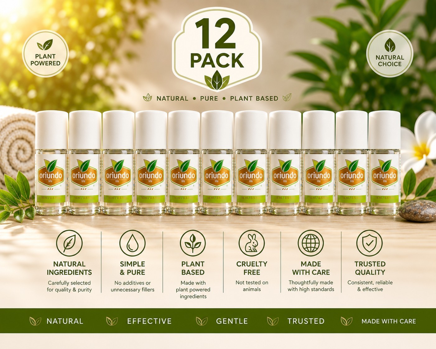 12 Pack ORIUNDO Natural Life / Nail Fungus Away (Quita Hongos para Uñas)0.5 Oz