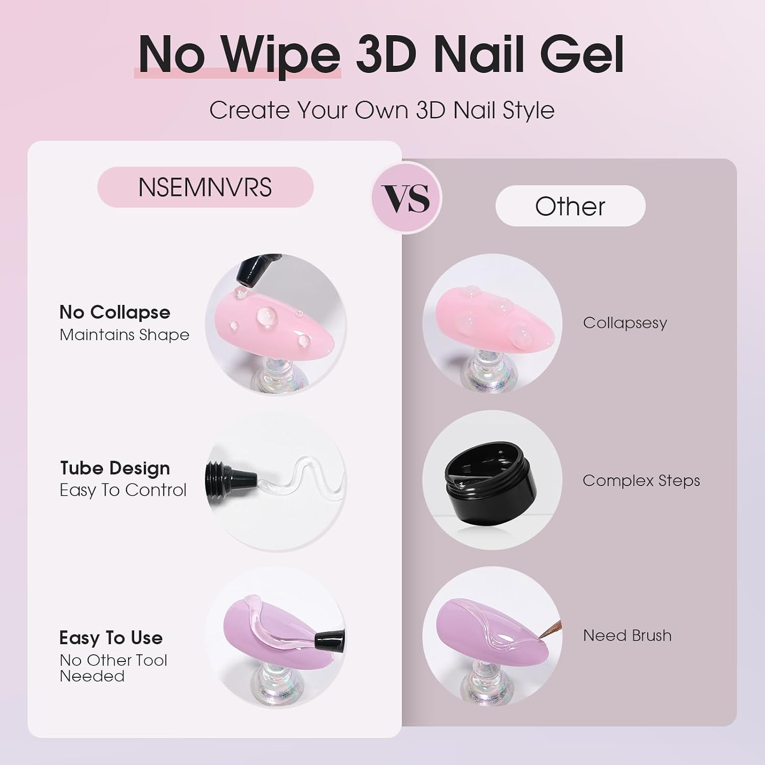 3D Sculpting Gel for Nail Art, Rhinestone Glue for Molding, Sculpture, Decoratio