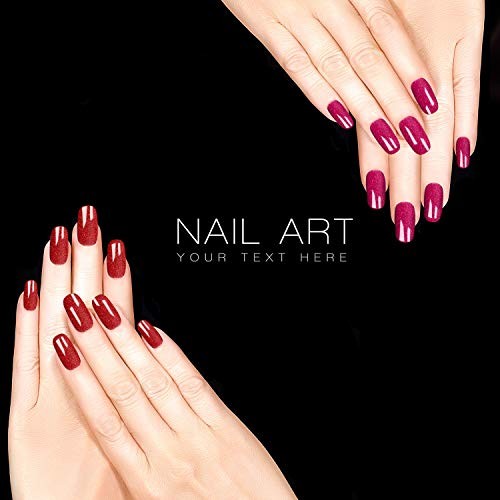 16 Sheets Glitter Nail Wraps Polish Strips Self Adhesive Shine Retro Color
